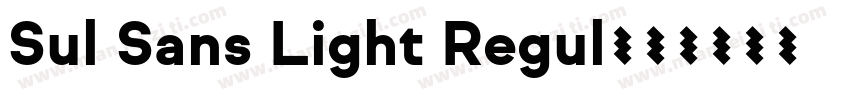 Sul Sans Light Regul字体转换
